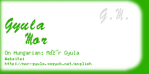 gyula mor business card